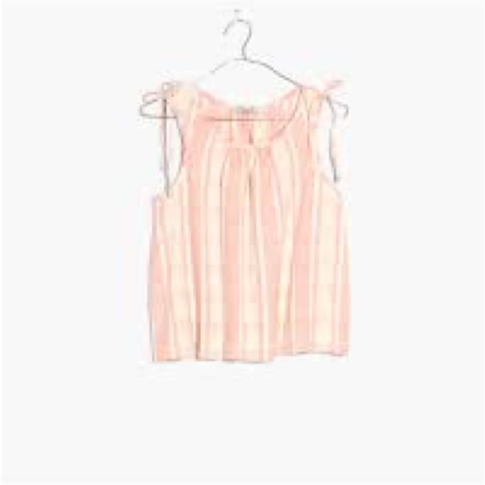 Madewell crop Swing Tank Top in Petal Plaid pink size small